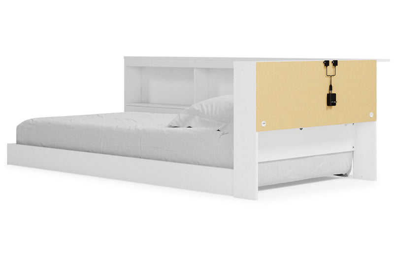 Piperton White Twin Bookcase Storage Bed from Ashley - Luna Furniture