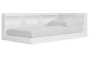 Piperton White Twin Bookcase Storage Bed from Ashley - Luna Furniture