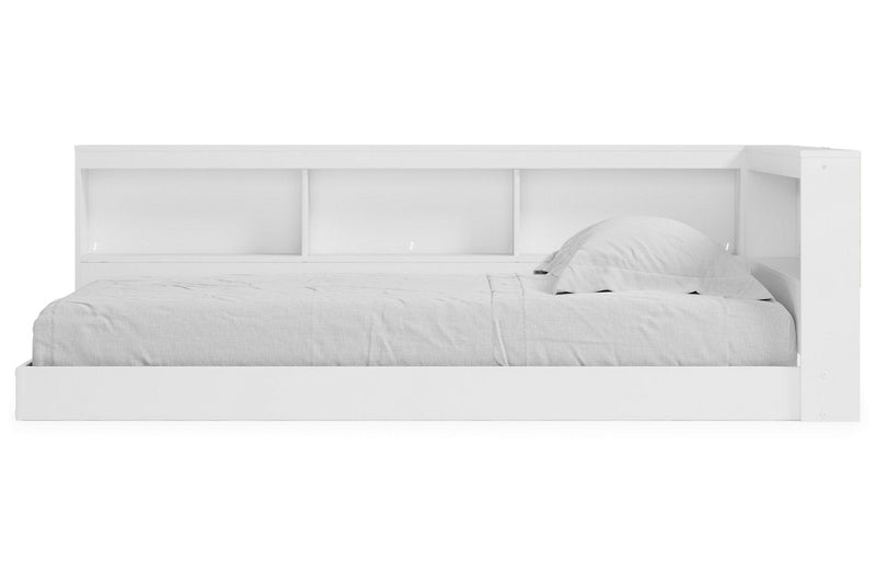 Piperton White Twin Bookcase Storage Bed from Ashley - Luna Furniture