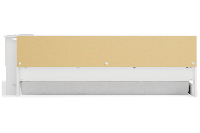 Piperton White Full Bookcase Storage Bed from Ashley - Luna Furniture