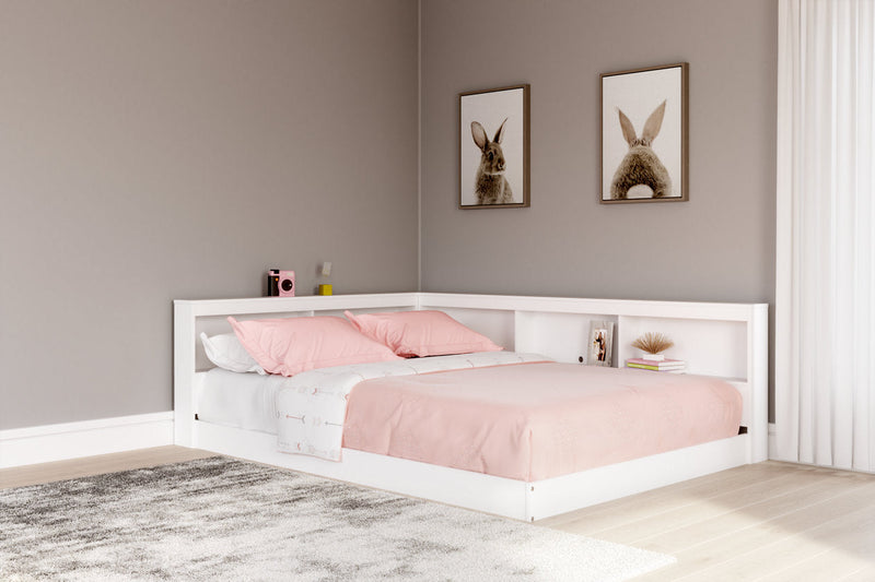 Piperton White Full Bookcase Storage Bed from Ashley - Luna Furniture