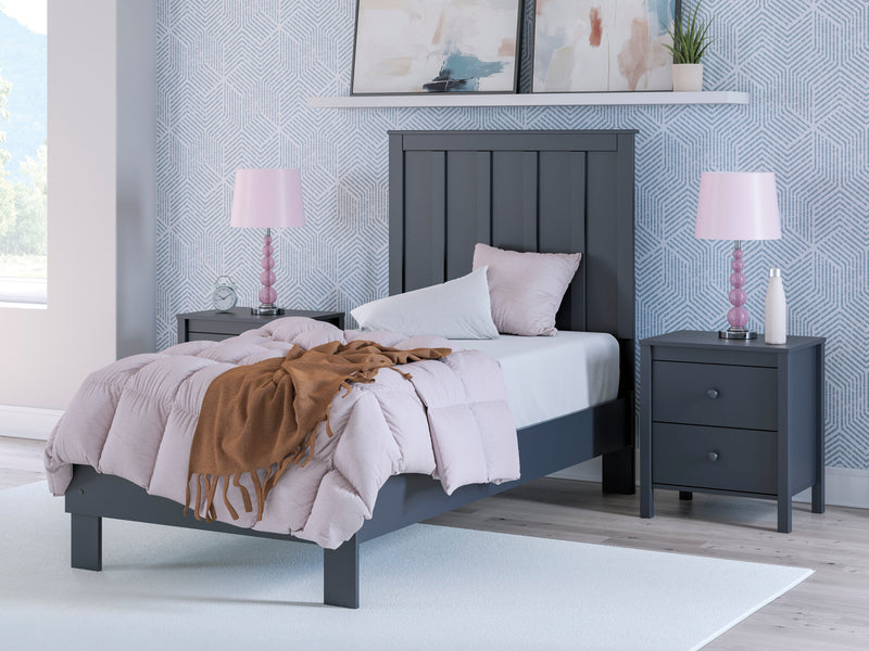 Simmenfort Navy Blue Twin Platform Bed from Ashley - Luna Furniture