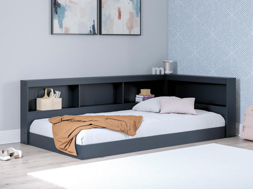 Simmenfort Navy Blue Youth Bookcase Corner Storage Bedroom Set from Ashley - Luna Furniture