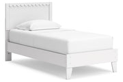 Hallityn White Twin Panel Platform Bed -  Ashley - Luna Furniture