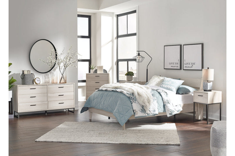 Socalle Light Natural Youth Panel Platform Bedroom Set from Ashley - Luna Furniture