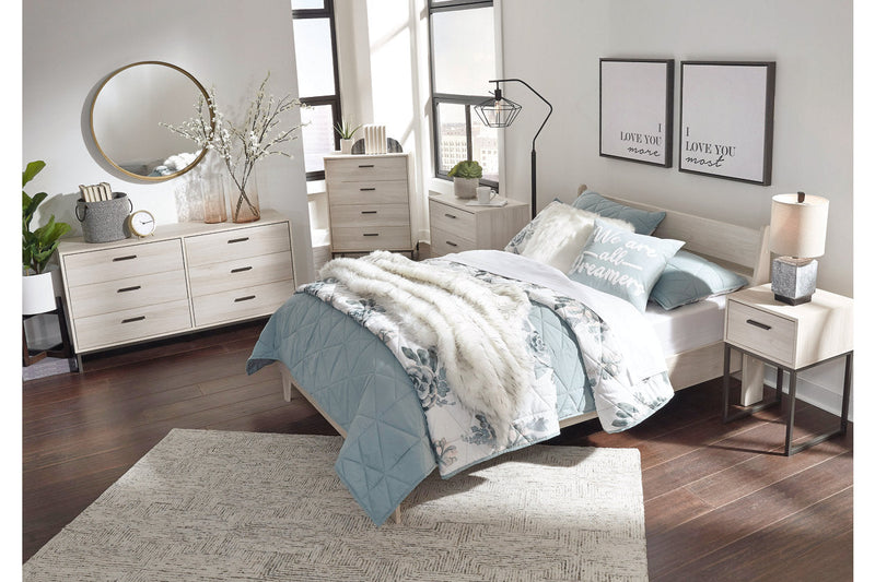 Socalle Natural Full Panel Platform Bed from Ashley - Luna Furniture