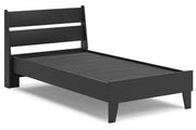 Socalle Black Twin Panel Platform Bed -  Ashley - Luna Furniture