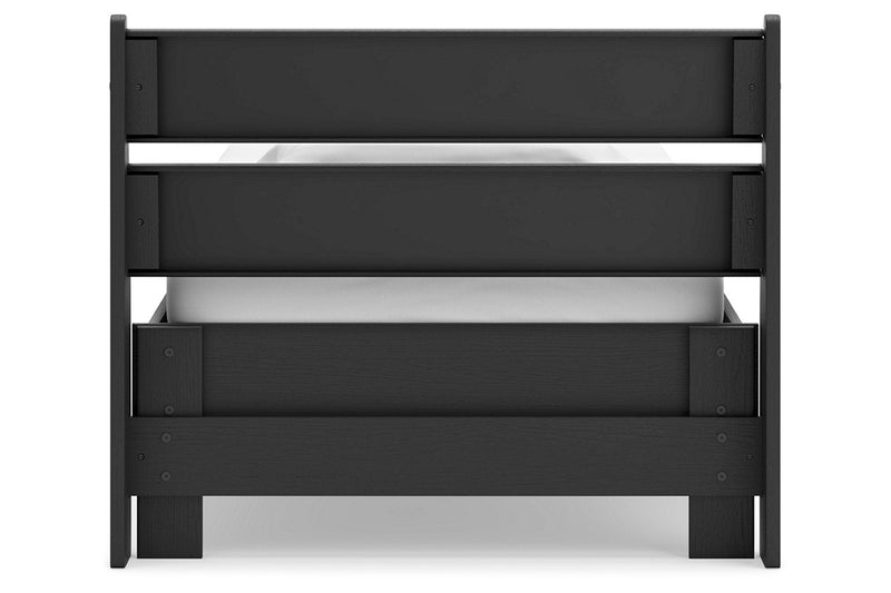 Socalle Black Twin Panel Platform Bed -  Ashley - Luna Furniture