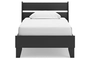 Socalle Black Twin Panel Platform Bed -  Ashley - Luna Furniture