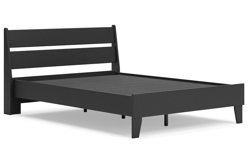 Socalle Black Full Panel Platform Bed -  Ashley - Luna Furniture