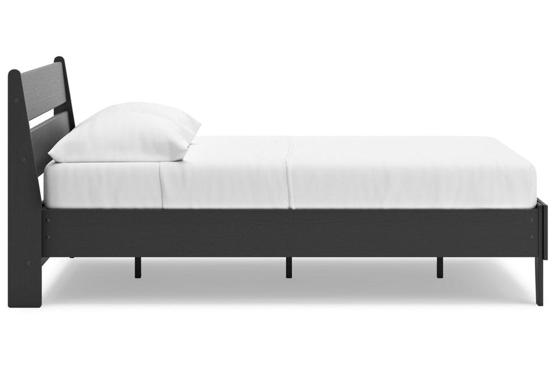 Socalle Black Full Panel Platform Bed -  Ashley - Luna Furniture