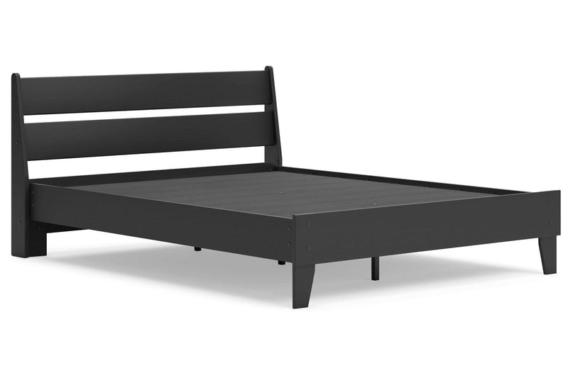 Socalle Black Queen Panel Platform Bed from Ashley - Luna Furniture