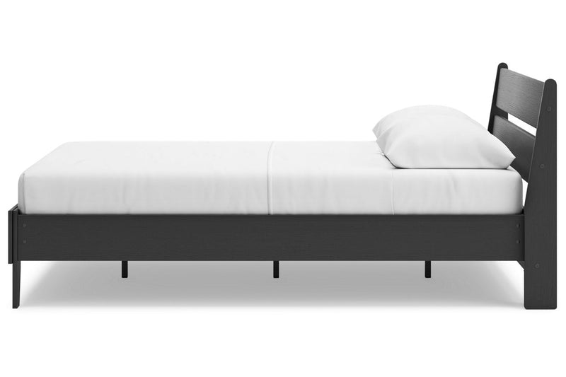 Socalle Black Queen Panel Platform Bed from Ashley - Luna Furniture