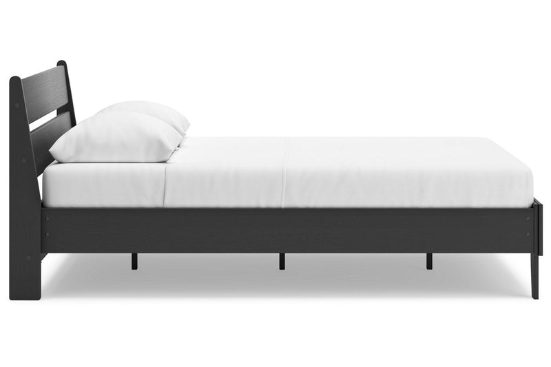 Socalle Black Queen Panel Platform Bed from Ashley - Luna Furniture