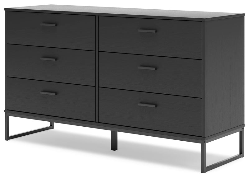 Socalle Twin Panel Platform Bed and Dresser from Ashley - Luna Furniture