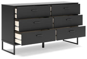 Socalle Twin Panel Platform Bed and Dresser from Ashley - Luna Furniture