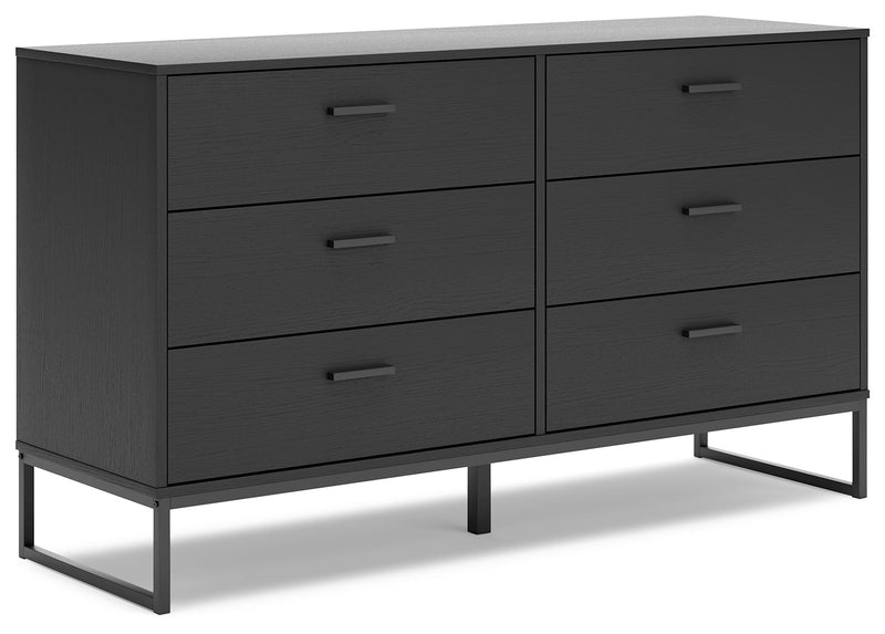 Socalle Twin Panel Platform Bed and Dresser from Ashley - Luna Furniture
