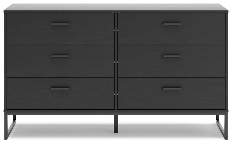 Socalle Twin Panel Platform Bed and Dresser from Ashley - Luna Furniture