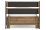 Deanlow Honey Twin Platform Panel Bed -  Ashley - Luna Furniture