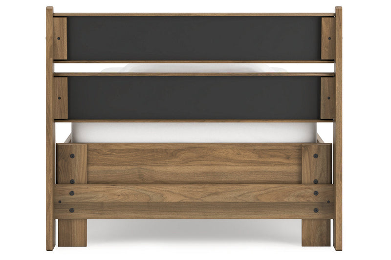Deanlow Honey Twin Platform Panel Bed from Ashley - Luna Furniture