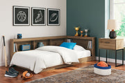 Deanlow Honey Twin Bookcase Storage Bed from Ashley - Luna Furniture