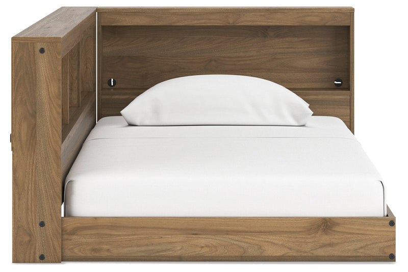 Deanlow Honey Twin Bookcase Storage Bed from Ashley - Luna Furniture