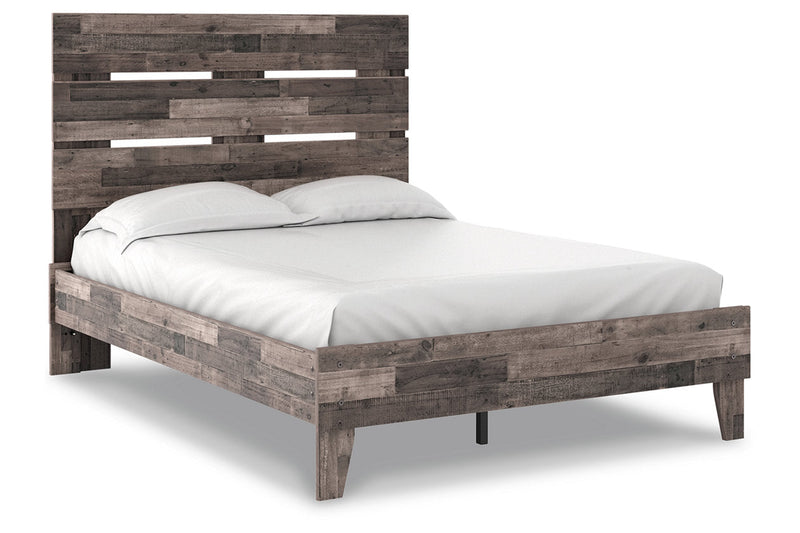 Neilsville Multi Gray Full Panel Platform Bed from Ashley - Luna Furniture