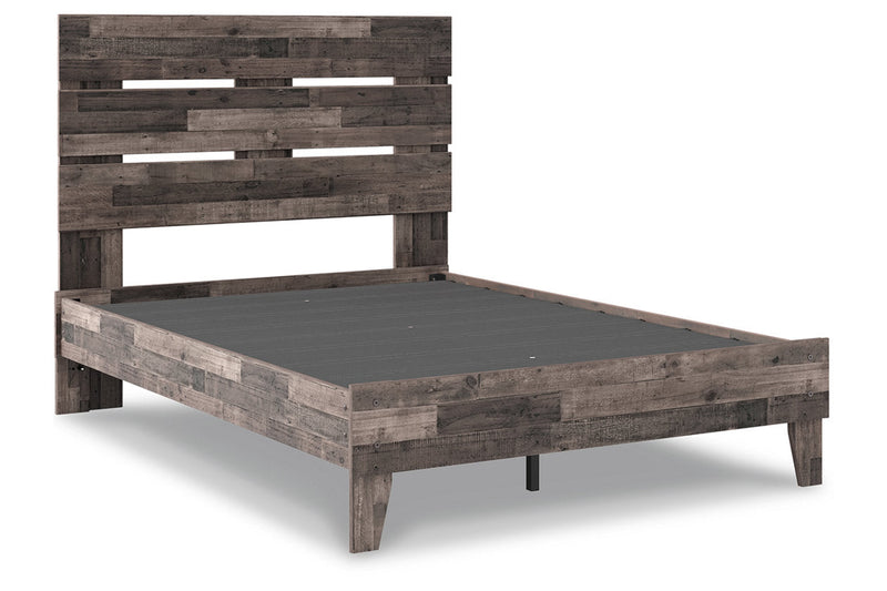 Neilsville Multi Gray Full Panel Platform Bed from Ashley - Luna Furniture