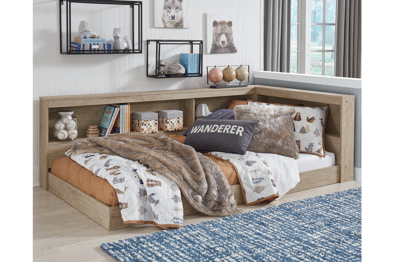 Oliah Natural Twin Bookcase Storage Bed from Ashley - Luna Furniture