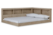 Oliah Natural Full Bookcase Storage Bed from Ashley - Luna Furniture