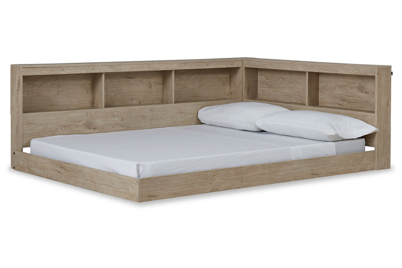 Oliah Natural Full Bookcase Storage Bed from Ashley - Luna Furniture