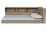 Oliah Natural Full Bookcase Storage Bed from Ashley - Luna Furniture
