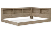 Oliah Natural Full Bookcase Storage Bed from Ashley - Luna Furniture