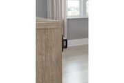 Oliah Natural Full Bookcase Storage Bed from Ashley - Luna Furniture