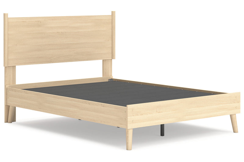 Cabinella Tan Full Platform Panel Bed from Ashley - Luna Furniture