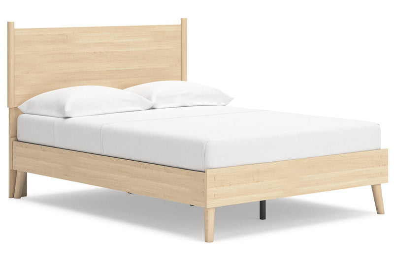 Cabinella Tan Full Platform Panel Bed from Ashley - Luna Furniture