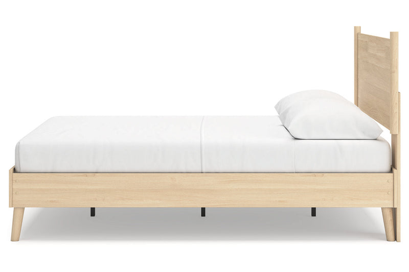 Cabinella Tan Queen Platform Panel Bed from Ashley - Luna Furniture