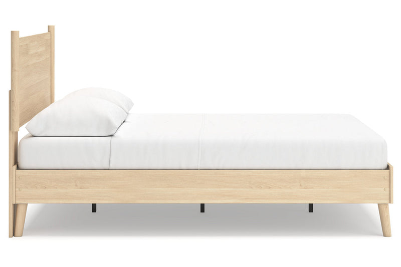 Cabinella Tan Queen Platform Panel Bed from Ashley - Luna Furniture