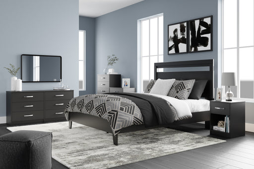Finch Black Platform Bedroom Set from Ashley - Luna Furniture