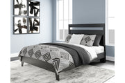 Finch Black/Brown Queen Panel Platform Bed from Ashley - Luna Furniture