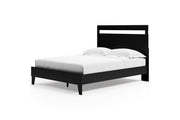 Finch Black/Brown Queen Panel Platform Bed from Ashley - Luna Furniture