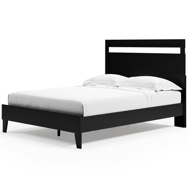 Finch Black Queen Panel Platform Bed with Dresser and Nightstand from Ashley - Luna Furniture