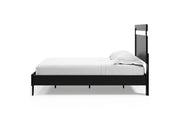 Finch Black/Brown Queen Panel Platform Bed from Ashley - Luna Furniture