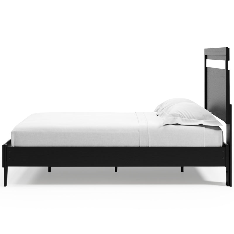 Finch Black Queen Panel Platform Bed with Dresser and Nightstand from Ashley - Luna Furniture