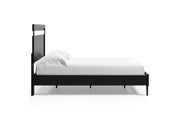 Finch Black/Brown Queen Panel Platform Bed from Ashley - Luna Furniture