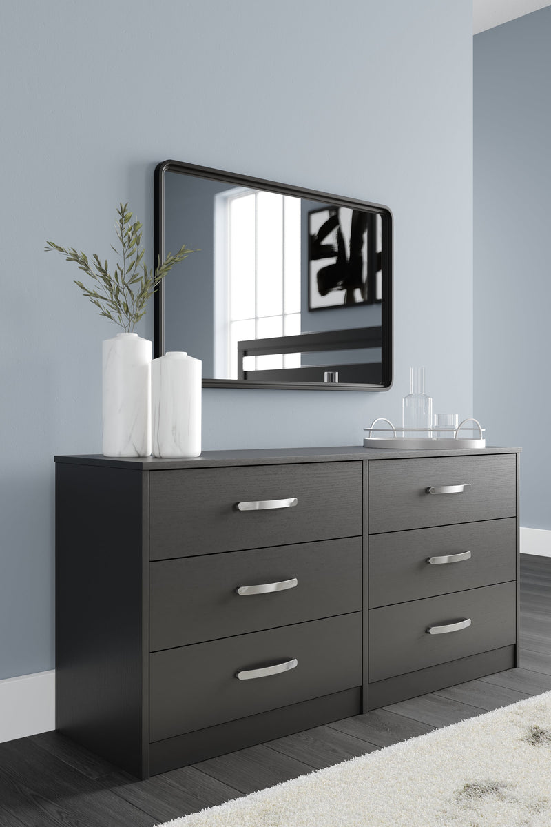 Finch Black Queen Panel Platform Bed with Dresser and Nightstand from Ashley - Luna Furniture
