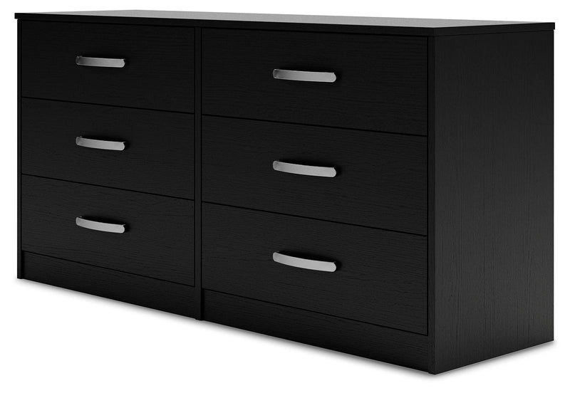 Finch Black Queen Panel Platform Bed with Dresser and Nightstand from Ashley - Luna Furniture
