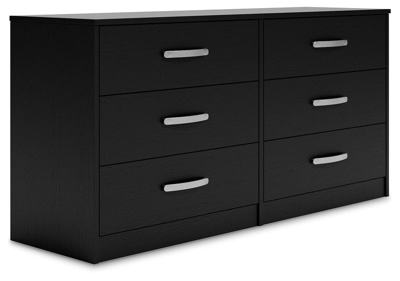 Finch Black Queen Panel Platform Bed with Dresser and Nightstand from Ashley - Luna Furniture