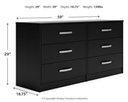 Finch Black Queen Panel Platform Bed with Dresser and Nightstand from Ashley - Luna Furniture