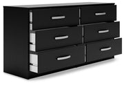 Finch Black Queen Panel Platform Bed with Dresser and Nightstand from Ashley - Luna Furniture